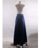 Spring Patchwork No Pullover Expansion Sleeveless Floor-Length Micro-Elastic Dress