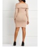 Off Shoulder Backless Pullover Bodycon Dress